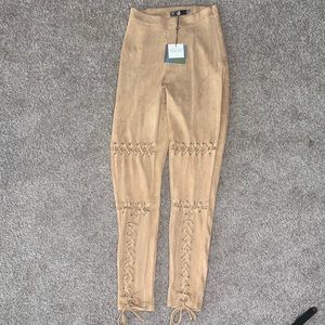Missguided lace up leggings